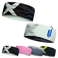 Junior 4-14 Jahre Sport Stirnband zum Wenden, 2-lagig für kalte Temperaturen, schnelltrocknend, Headband, Ohrenschützer, Schweißband, Haarband, Kopfband, Wandern, Laufen, Rad, Ski (WoodGreenX)