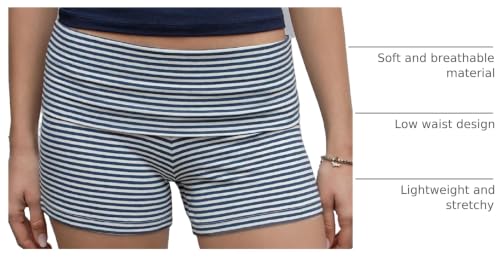Image of Women Low Waist Lounge Shorts Fold Over Skinny Pajamas Shorts Summer Casual Pj Bottom Sleep Shorts