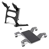 Parfait complément à la béquille latérale pour des temps d'immobilisation plus longs et pour l'hivernage grâce au soulagement des pneus et de la suspension. L'angle d'inclinaison optimale est garantie