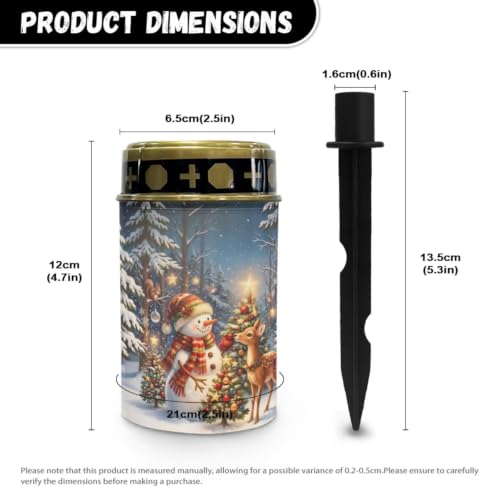 Image of Christmas Cemetery Solar Lights Flameless Candle, 2 Pack