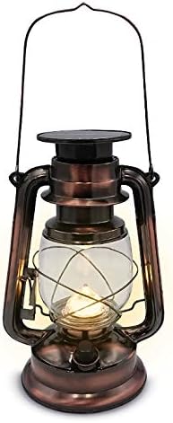 電光ホーム LED ソーラー ランタン アンティーク Lサイズ 2Way 充電式 高さ28cm 暖色 ソーラー充電 USB充電 明る