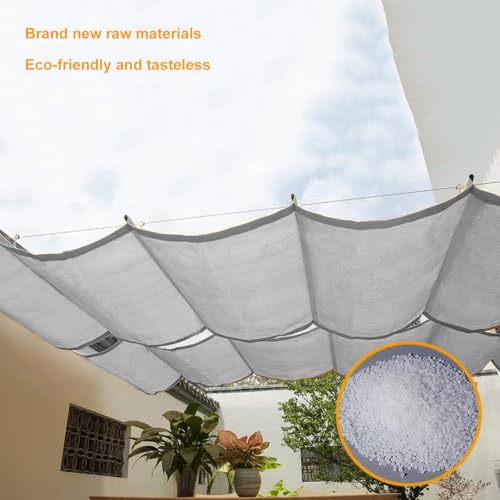Auvent de voile d'ombrage de vague en forme de U rétractable 1.5x5m - 5