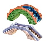 2 Pcs Mini Resin Arch Bridge Figurines - Chinese Style Semicircular Bridges for Fairy Garden Accessories, DIY Moss Landscapes, Dollhouse & Micro Landscape Décor, Fish Tank & Home Decorations