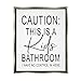 Stupell Industries Kids Bathroom No Control Casual Bathroom Sign, Design by Lettered and Lined