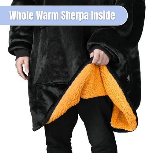 Image of Catalonia Oversized Hoodie Blanket Sweatshirt, Comfortable Sherpa Giant Pullover with Large Front Pocket for Adults Men Women Teenagers Wife Girlfriend