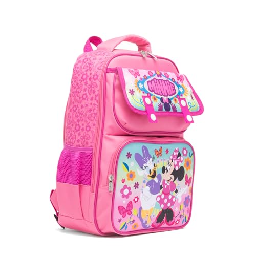 Ruz - Minnie Mouse Large School backpack with Padded Back and Adjustable Straps, Pink, A282373