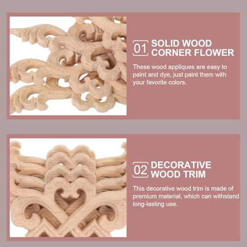 Apliques de madera tallada delicados para decorar ventanas de salón 7