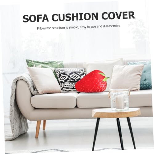 Coussin fraise déco pour canapé et chambre cocooning - 5