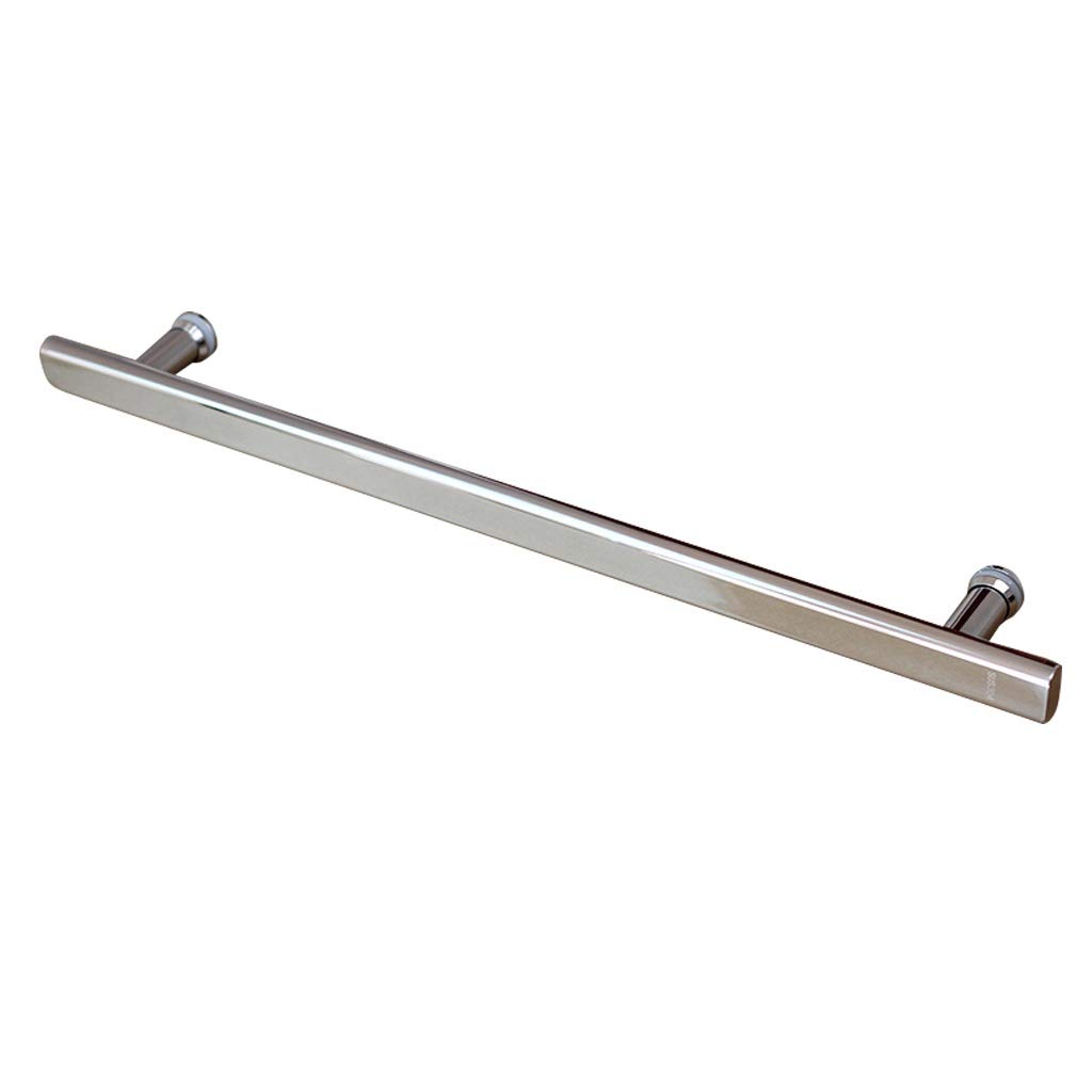 MTADSBKFP Centres Shower Door Handle, SS T Bar Single Shower Glass Door Handle Pull, 40-70cm, with Washers, for Indoor/Outdoor(60cm)