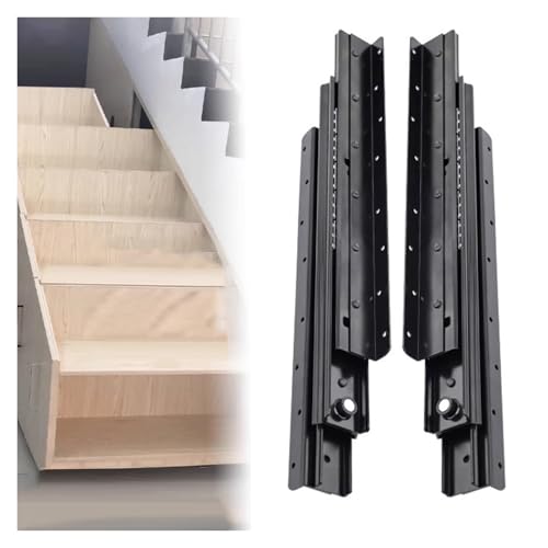 YJEUZCD Undermount Heavy Duty Drawer Slides, Cabinet Glides Concealed Pull Out Storage Pantry Closet Shelf, Soft Close Extension Cabinet Runners, 120lb Load Capacity(Black,800-1850mm)
