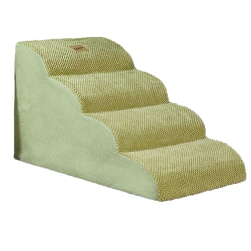 Muadress(ムアドレス) 犬階段 犬 階段 高さ30cm 2段 3段 4段 ペット用 ステップ 延長版 ドッグステップ ペット階段 犬スロープ階段 滑り止め付き 洗える カバー取り外し 小型犬 短足犬 室内犬 高齢犬 老犬 介護用 耐久 心地よい (