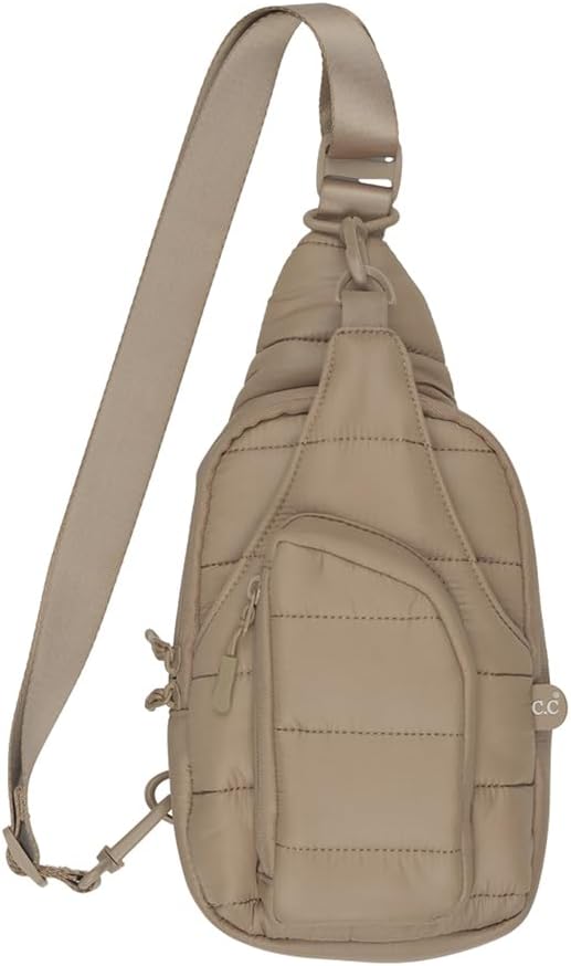 ScarvesMe Unisex Solid Color Solid Puffer Padding Sling Bag Crossbody Bag