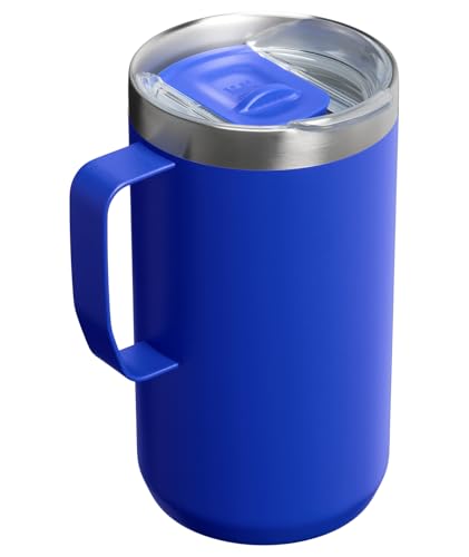Image of STANLEY Everyday Camp Mug 24oz | Drink Through Lid | Cup for Coffee, Tea and Drinks | Insulated Stainless Steel Coffee Mug | BPA-Free | Cobalt