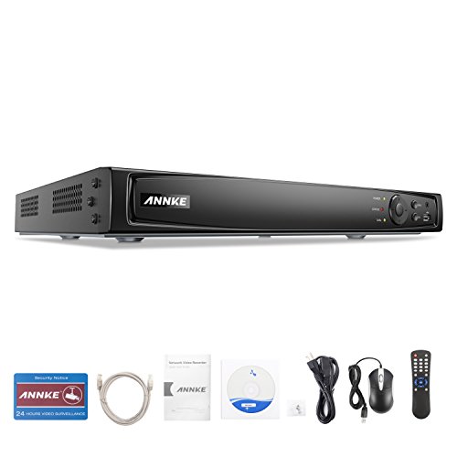 ANNKE 8CH 1080P HD PoE NVR Système de Surveillance,2MP Haute Résolution IP Accès à Distance Via Smartphone/PC,sans HDD