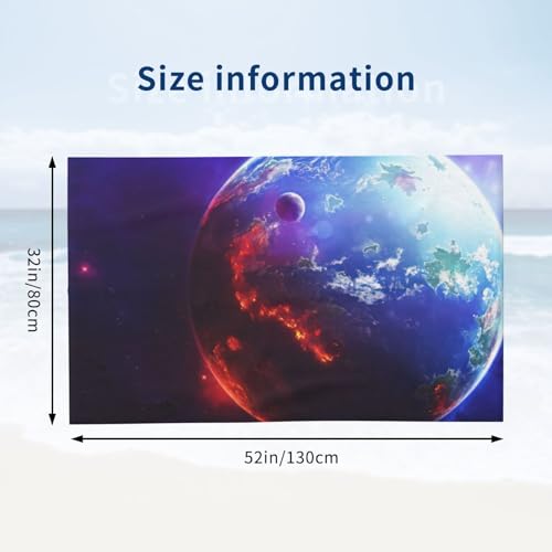 Drap de douche microfibre ultra douce impression 3D Galaxie - 4