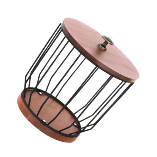 Cesta de almacenamiento negra BESPORTBLE con tapa