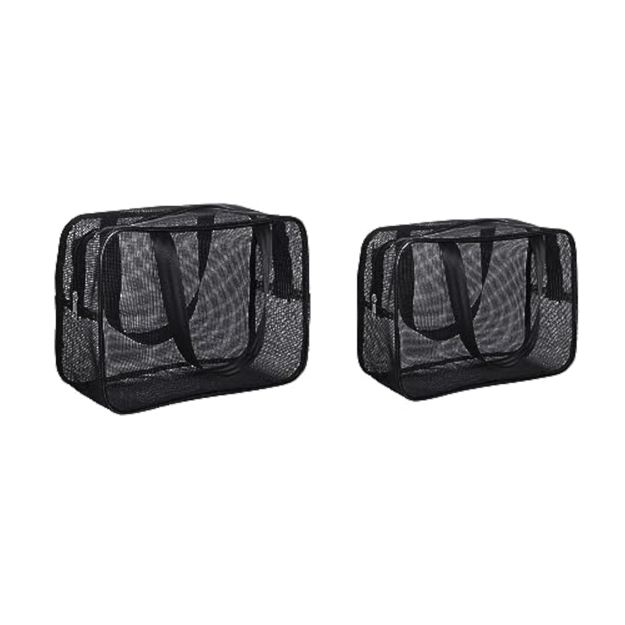 Portable Mesh Toiletry Bag Zipper Pouch for Daily Travel