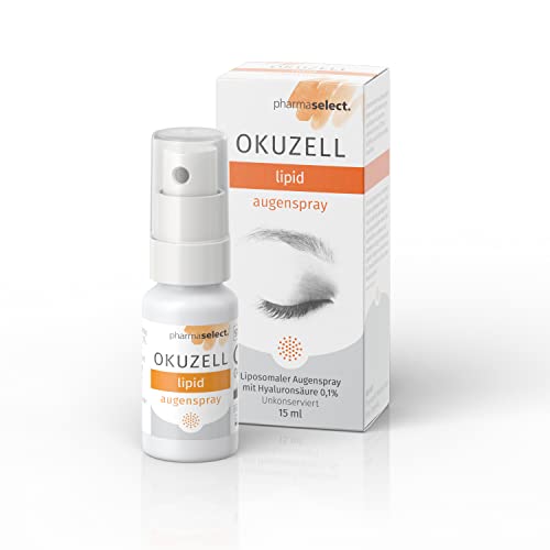 Okuzell Lipid Augen Spray für trockene Augen |Befeuchtendes Augenlidspray ohne Konservierungsstoffe mit Liposomen und Hyaluronsäure |Trockene Augen einfach wegsprühenZur Stabilisierung des Tränenfilms