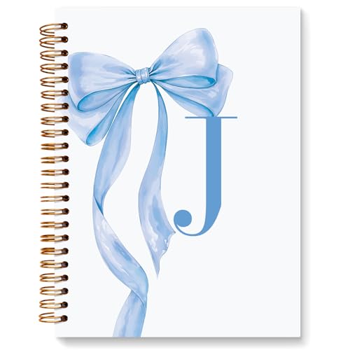 Carnet à spirale esthétique JXREQ Coquette imprimé de l'initiale J monogramme
