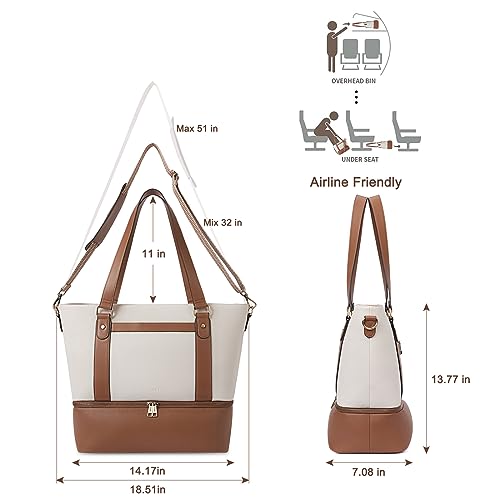 CLUCI Weekender Bag for Women Travel Leather Duffel Bag Carry on Overnight Bag3