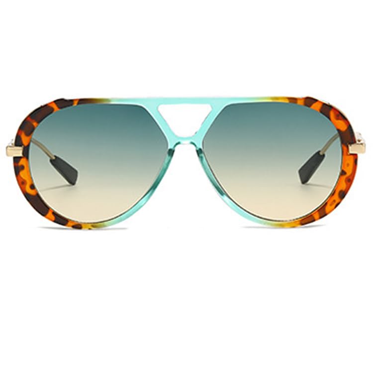 bullabulling Oversized Pilot Sunglasses For Women Fashion Big Frame Sun Glasses Trendy Metal Frame Oval Shades