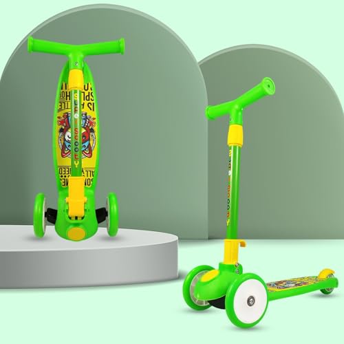 Image of NHR Smart Kick Scooter for Kids, 4 Adjustable Height Scooter, Foldable & Attractive PU Wheels with Rare Brakes for Kids Age Upto 2+ Years