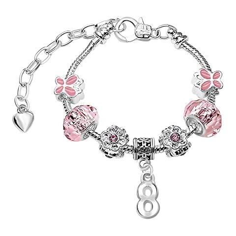 Pulsera Charm Buddy chapado en plata circonita para niñas Cover
