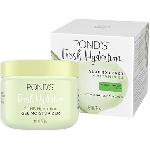 POND'S Aloe Extract & Vitamin B3 Gel Face Moisturizer For Fresh and Luminous Skin, 3.4 oz Cover