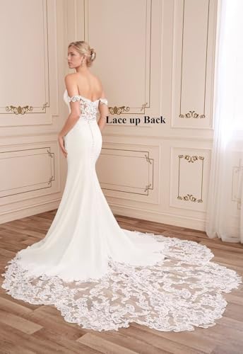 Wedding Dresses for Bride 2025 Lace Boho Mermaid Bridal Gowns for Bride Beach Wedding3