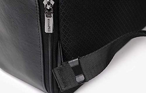 Mochila em Couro Legítimo William Polo a Prova D'água para Notebooks até 14 Polegadas Modelo Unique