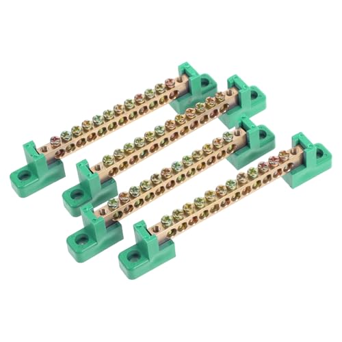 MUCKLILY Lot De 4 Borniers De Mise À La Terre En Cuivre Avec Vis Base Pour Connexion Électrique Marine Et Distribution Fiable