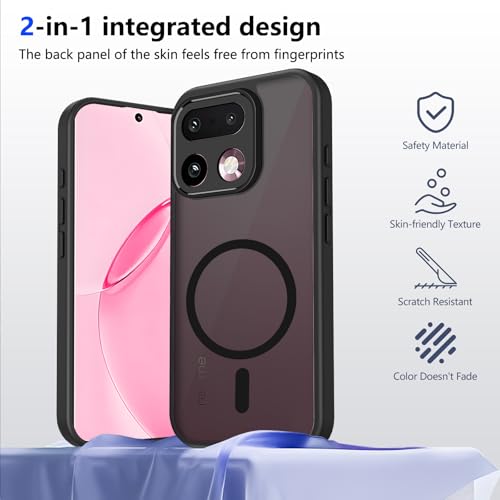 Image of Back Cover for Realme 16 Pro 5G, Translucent Matte PC Back + Soft Side TPU Bumper Shockproof Magnetic Support Mobile Case Cover (Realme 16 Pro 5G)