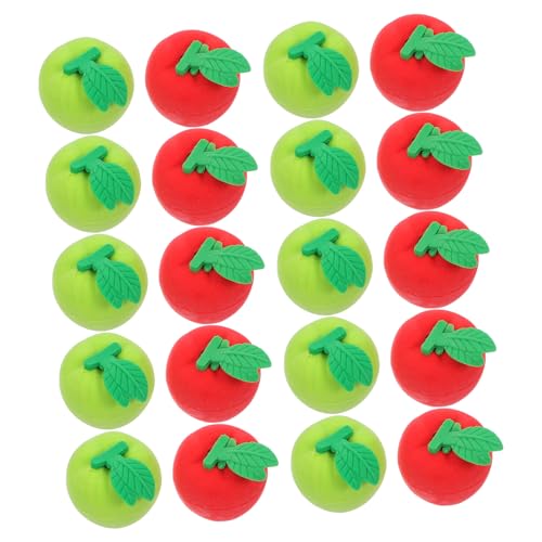 HOODANCOS 36個入りアップル消し ポータブルで実用的なフルーツ型学用品 教師用報酬に クリーンな消去とに優しいテクスチャー 学校やパーティ