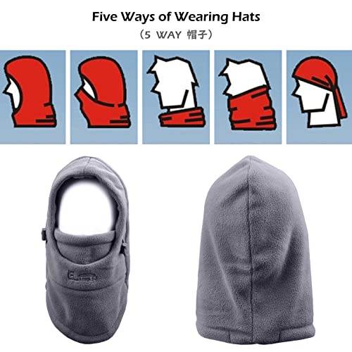 Image of TRIWONDER Kids Winter Hats Balaclava Ski Mask for Boys Girls Toddlers Windproof Adjustable Cold Weather Face Mask Neck Warmer
