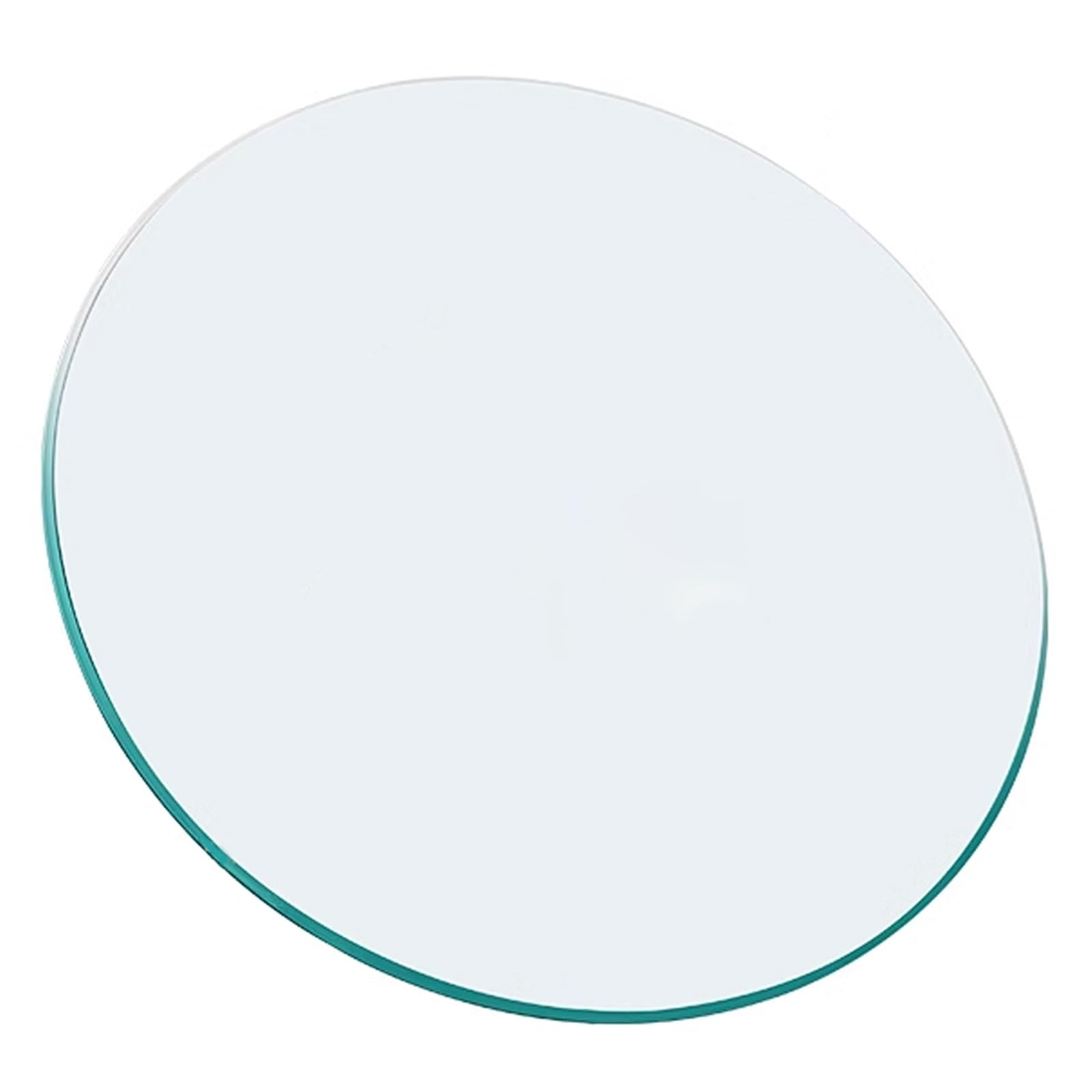 whalebee Round Tempered Glass Dining Table Top Clear Glass Round 14