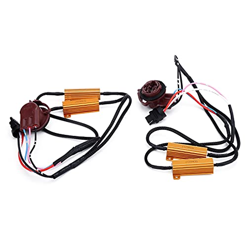 NDNCZDHC 2 個 3157A LED デコーダ 50 ワット負荷抵抗フラッシュエラーフリーキャンセラー車のヘッドランプフォグランプ用