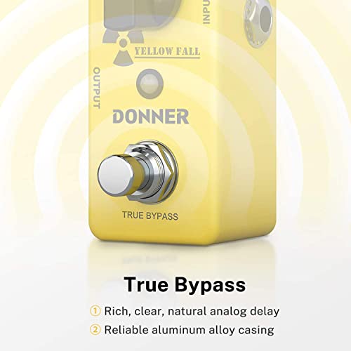 Donner Delay Guitare Pédale d’effet, Yellow Fall Pédale Delay Guitare Electrique True Bypass - Les Beatles, Paul McCartney, John Lennon, RIngo Starr, George Harrison Donner Delay Guitare Pédale d'effet, Yellow Fall Pédale Delay Guitare Electrique True Bypass – Image 5