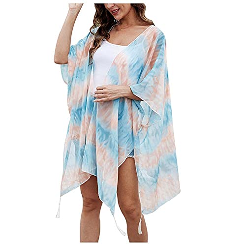 Pkfinrd Vestido de praia plus size longo maxi vestido feminino saída de praia túnica pareo roupão ro