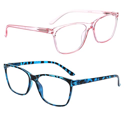 Image of SIGVAN Ladies Reading Glasses Blue Light Blocking Spring Hinge Fashion Pattern Print Eyeglasses for Women