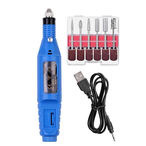 Lima eléctrica para uñas profesional: para uñas en polvo de inmersión de gel acrílico, kit de máquina de uñas portátil, herramientas de manicura y pedicura, juego de pulido con brocas de uñas, bandas