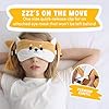 ecoZen Lifestyle Travel Pillow Set with Eye Mask - Comfort for Traveling Kids - Soft and Supportive Neck Pillow, Perfect for Plane, Car, or Train Journeys - Dog Design #3