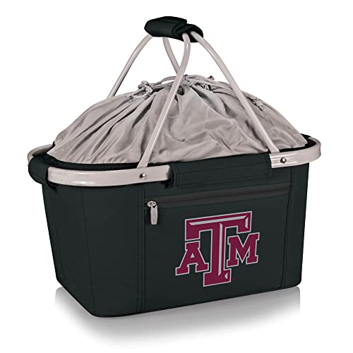 NCAA Texas A&M Aggies Metro Shopping Basket - Insulated Picnic Basket - Collapsible Market Basket - Utility Tote Cooler Bag