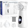 YOHOOLYO Nebulizador Portatil Nebulizador para Bebe Niños Adultos Recargable Silencioso con 2 Mascarillas, 1 Bolsa de Almacenamiento, Fácil de Llevar para Uso Doméstico y de Viaje
