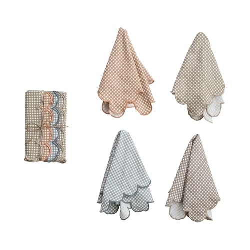 Set de 4 servilletas cuadradas de algodón con estampado multicolor miniatura 3