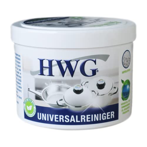 HWG® Universal-Reiniger Putzstein inkl. Reinigungsschwamm - Ideale Reinigung u. Pflege von Edelstahl, Aluminium, Silber, Gold, Kupfer, Messing, glatten Kunststoffen, Keramik, Fliesen - 450 g Cover