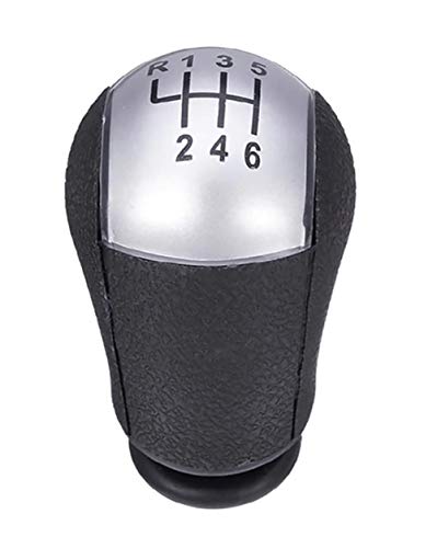 Pommeau de Levier de Vitesses Compatible Ford Focus Fiesta Mondeo MK3 S-Max C-Max Transit Boite 6 Vitesses Gris Argent @ProPlip