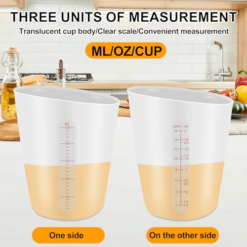 Set 3 vasos medidores flexibles de silicona 500 ml miniatura 3