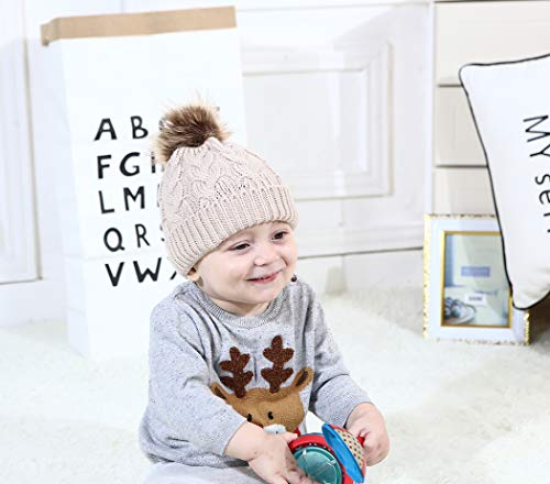 Danmy Baby Beanie Hat, Infant Newborn Toddler Winter Warm Knit Cap For Little Boys Girls thumb #4
