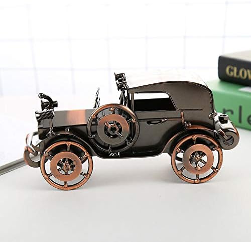 Retro Metal Car Model, Antique Vehicle Decoration Handmade, Handcrafted Classic Iron Car for Bar Home Décor Gift