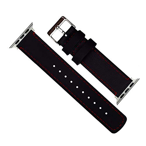 Image of BARTON WATCH BANDS - Top Grain Leather Watch Bands Compatible with Apple Watch Models - 1, 2, 3, 4, 5, 6, 7, 8, 9, 10, SE, Ultra & Ultra 2
